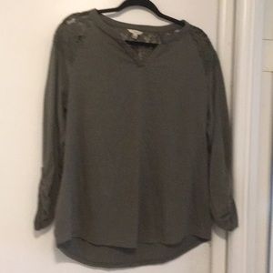 Sonoma olive heather cotton top XL